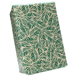 Papel Kraft Reciclado Con Hojas De Palmera Verdes - Rollo De Papel De Envolver De 50 M