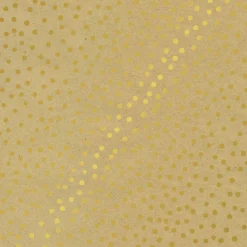 Papel Kraft Reciclado Con Pequeños Puntos Dorados - Rollo De Papel De Envolver De 50 M