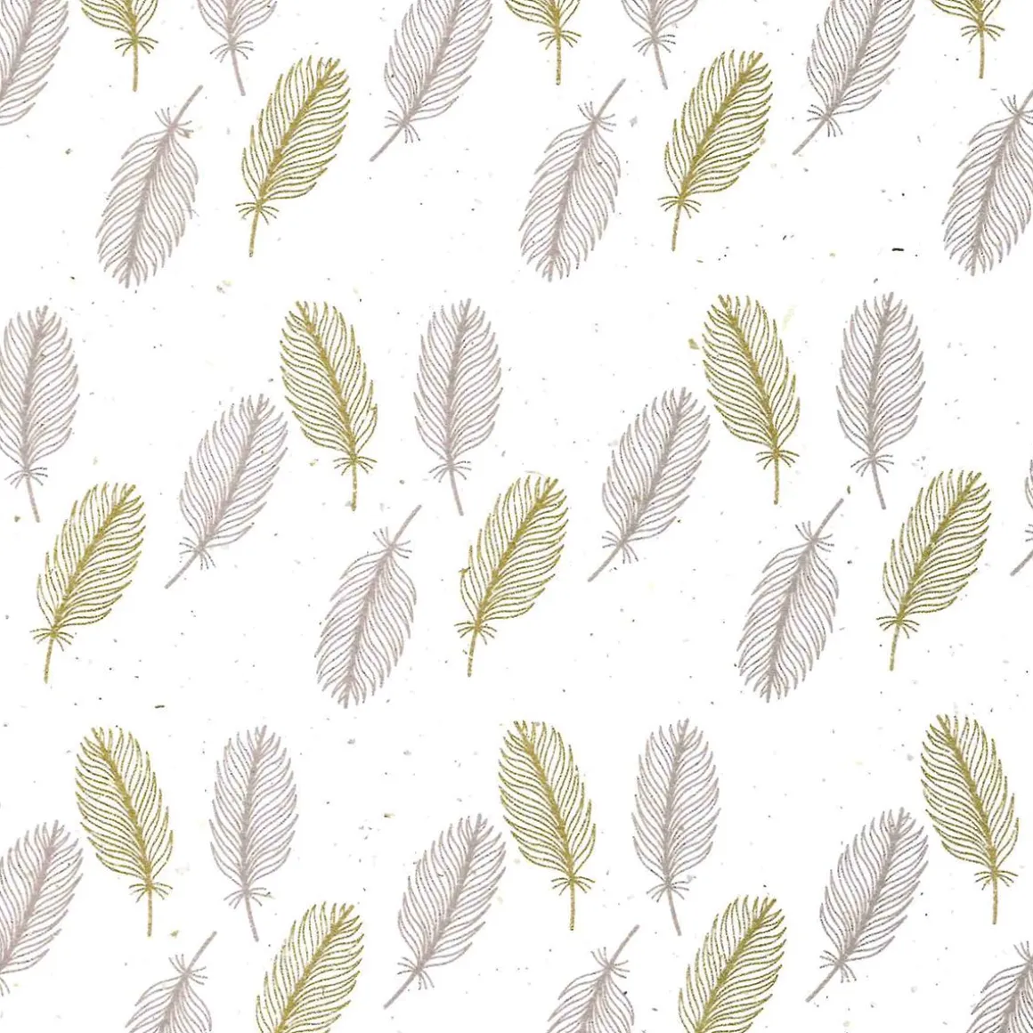 Papel Kraft Sostenible De Remolacha Azucarera Con Plumas En Color Rosado Y Dorado - Rollo De Papel De Regalo De 50 M