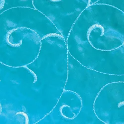 Paquete De Ofertas "Organza Con Bordado De Zarcillos", Azul Hielo 5 M