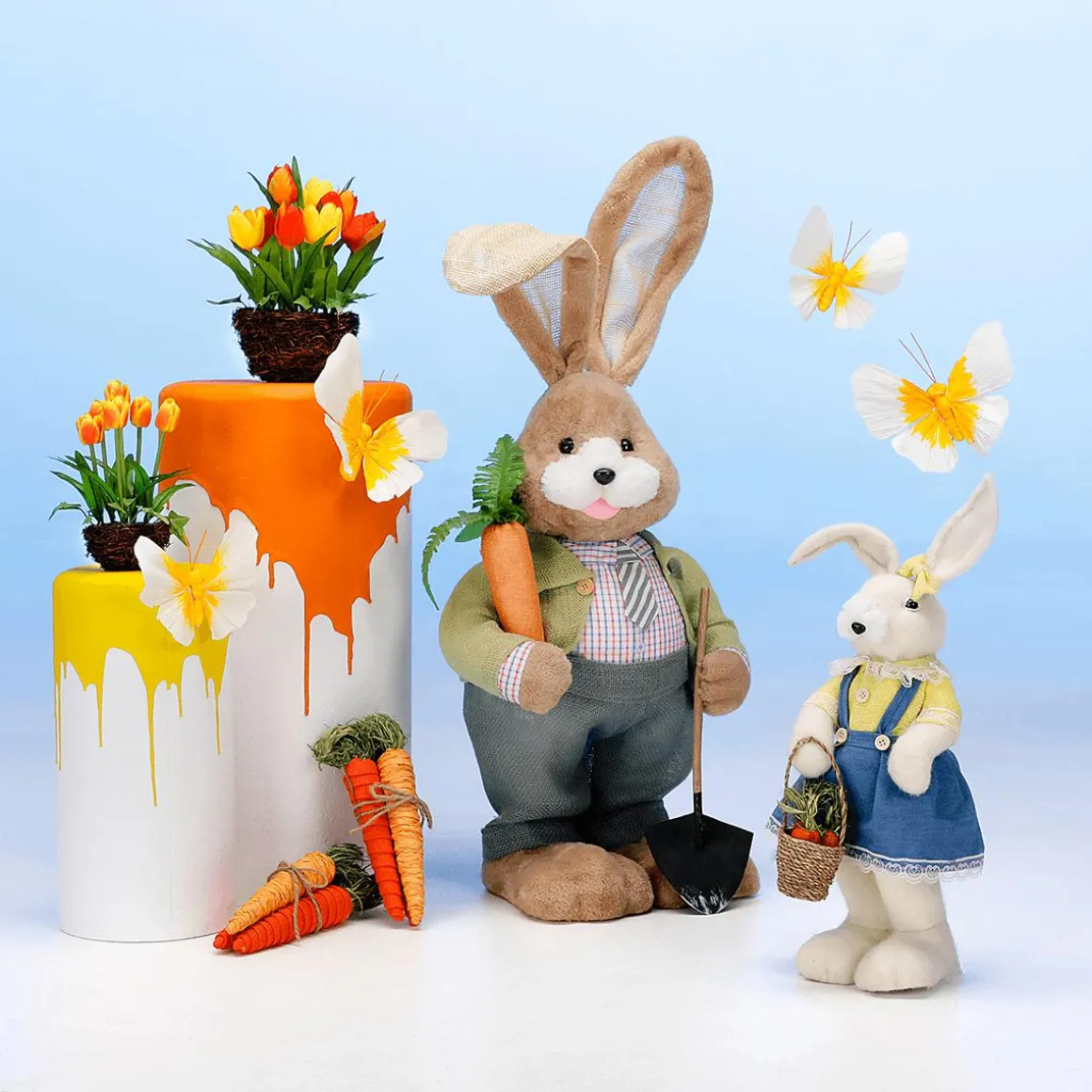 Paquete De Zanahorias De Papel 3 Piezas De 29 Cm De Altura