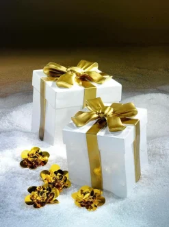 Paquete Deco 30 Cm, Blanco-oro