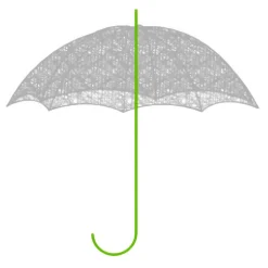 Paragüero Metálico Verde, 75 Cm