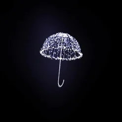 Paraguas XXL Light Object LED Plateado 150 Cm