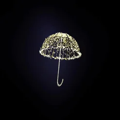 Paraguas XXL Light Object LED Dorado 200 Cm