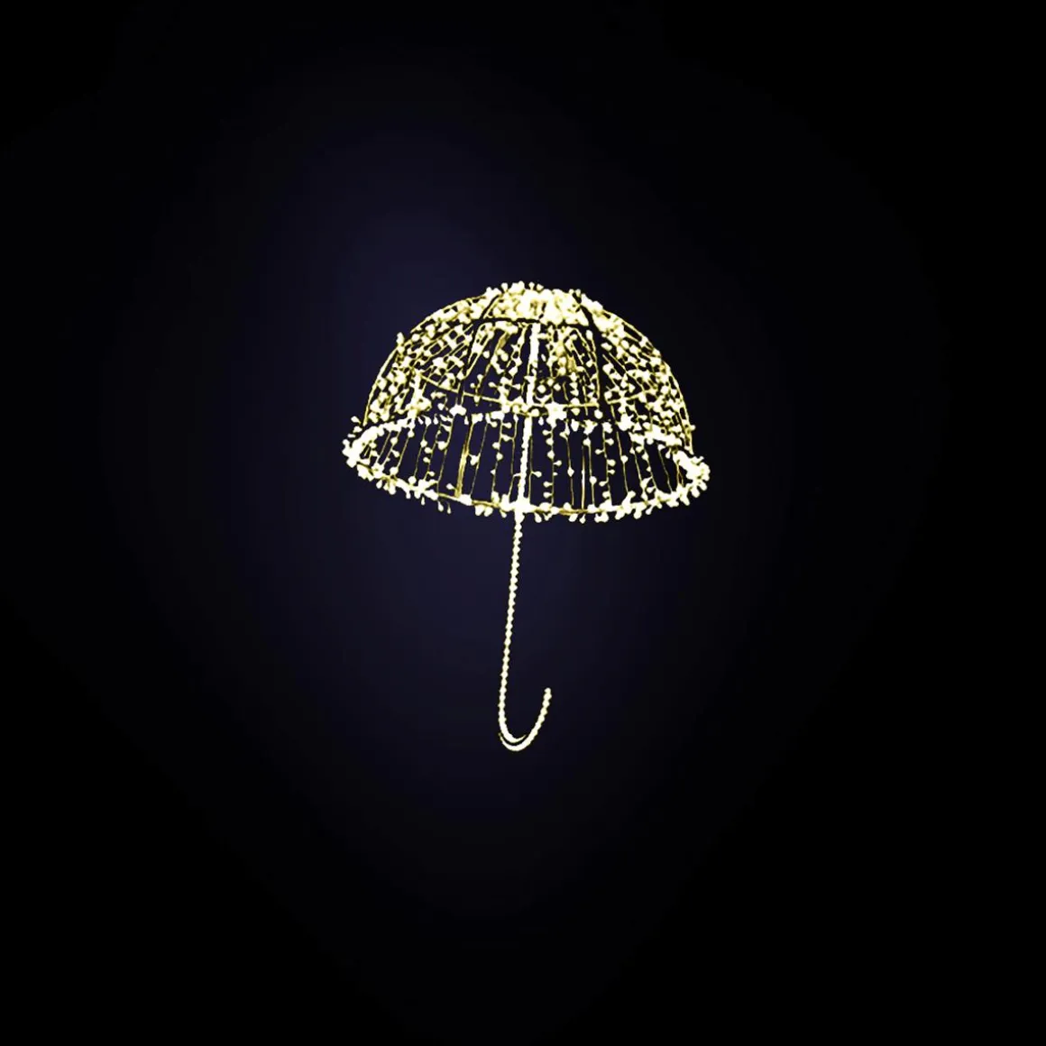 Paraguas XXL Light Object LED Dorado 200 Cm