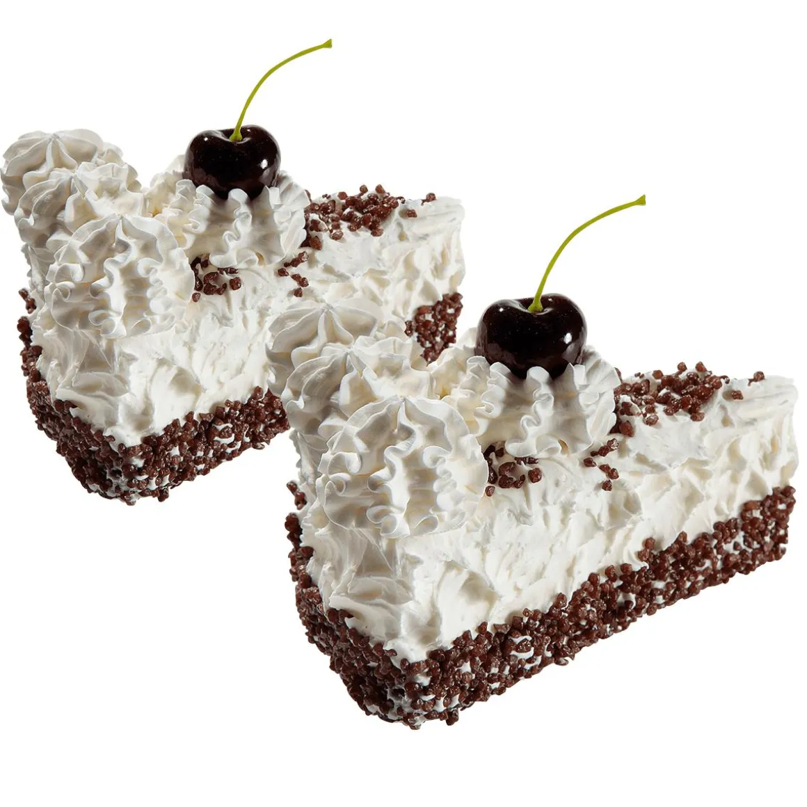 Pastel Selva Negra 2 Piezas, Maniquí De Comida 12 Cm