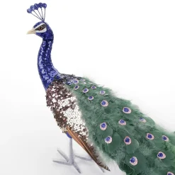 Pavo Real Decorativo, 80x20x40 Cm