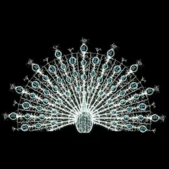 Pavo Real LED Para Exterior Azul 250 X 360 X 85 Cm