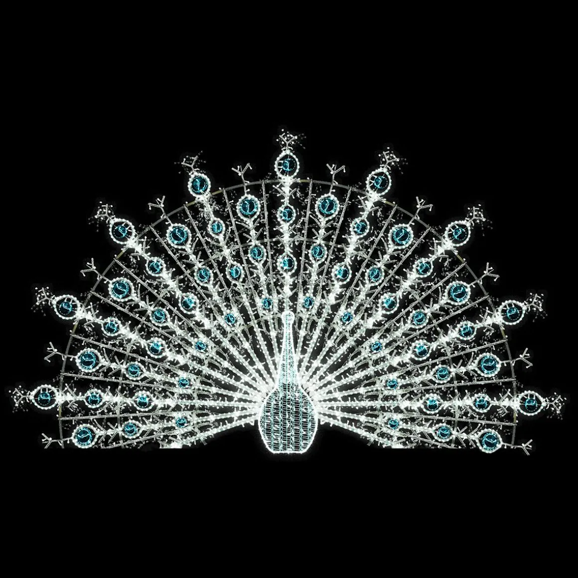 Pavo Real LED Para Exterior Azul 250 X 360 X 85 Cm