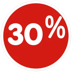 Pegatina 30% 33 Cm Ø