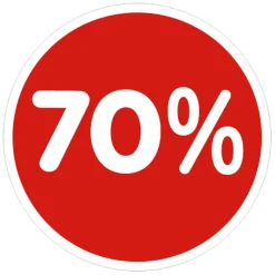 Pegatina Redonda 70 % 33 Cm Ø