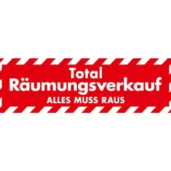 Pegatina "Total Räumungsverkauf" (liquidación Total), 99 X 30 Cm