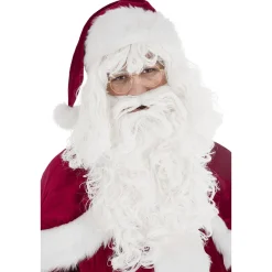Peluca Y Barba Rizadas De Papá Noel