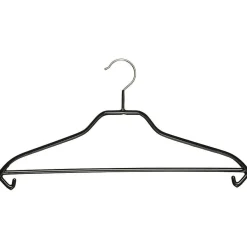 Percha Con Barra Antideslizante, 40 Cm, Negro, 1 Caja A´ 50 Piezas