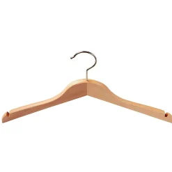 Percha De Madera Con Muescas, Recta 45 Cm, 1 Paquete A´5 Piezas
