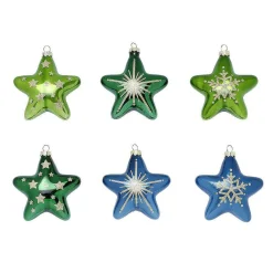 Percha De Navidad "Estrella" 8 Cm, 12 Piezas