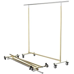 Perchero Con Ruedas Plegable Oro 177 Cm