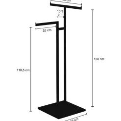 Perchero Metálico NOVUS, 2 Brazos, 138 Cm
