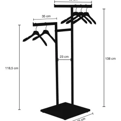 Perchero Metálico NOVUS, 3 Brazos, 138 Cm