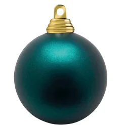 Petróleo, Adorno Navideño Mate De Plástico Ignífugo, 20 Cm Ø - Por Unidad