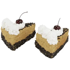 Piezas De Tarta De Chocolate, Juego De 2 Muñecos De Comida De 12 Cm