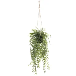 Planta Artificial Ampolla De Bambú Colgante 20 X 50 Cm