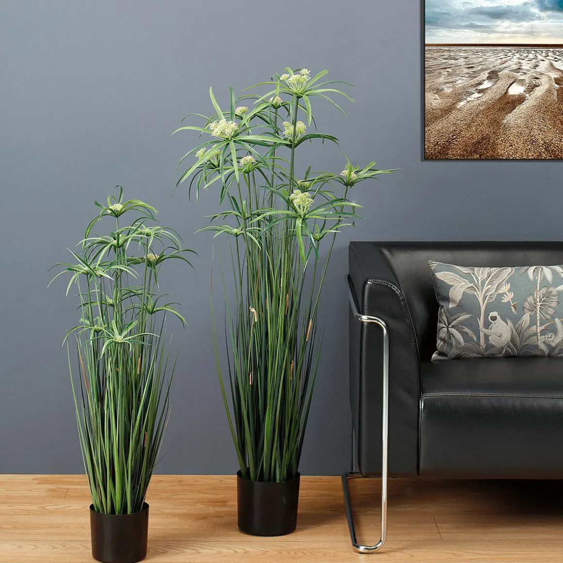 Planta Artificial De Papiro En Maceta De 90 Cm