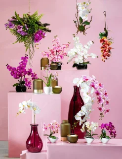 Planta Artificial Orquídea En Maceta Rosa, 28 Cm