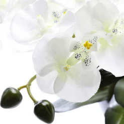 Planta Artificial Orquídea Blanco, 40 Cm