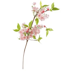 Rama Artificial De Cerezo Rosa En Flor Rose 65 Cm