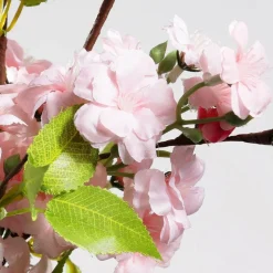 Rama Artificial De Cerezo Rosa En Flor Rose 65 Cm