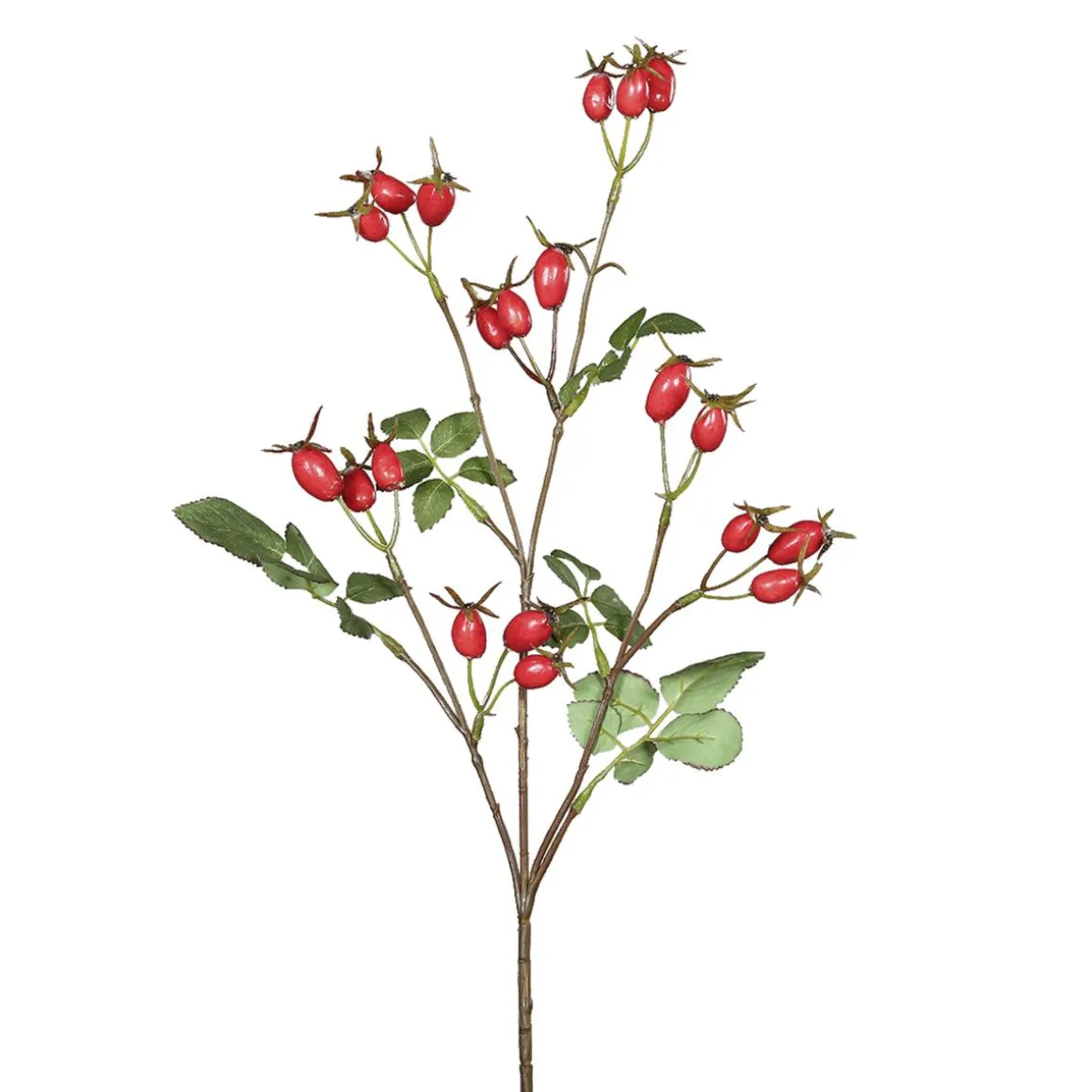 Rama Artificial De Rosa Mosqueta Roja 66 Cm