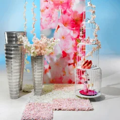 Rama Decorativa Con Flores De Cerezo Rosa, 105 Cm
