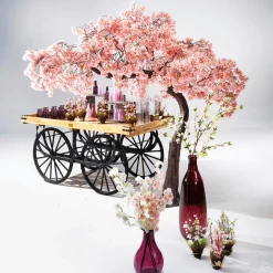 Rama Decorativa Con Flores De Cerezo Rosa, 105 Cm