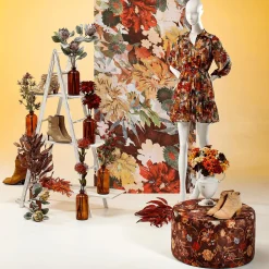 Rama Decorativa De Otoño De Color Taupe, 85 Cm De Largo