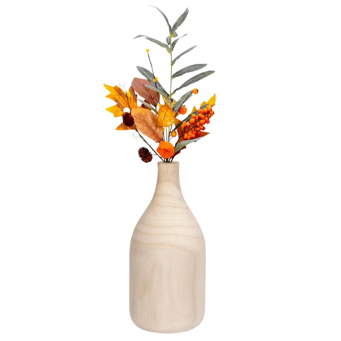 Ramita Artificial De Physalis Otoñal 20 X 40 Cm Naranja/marrón