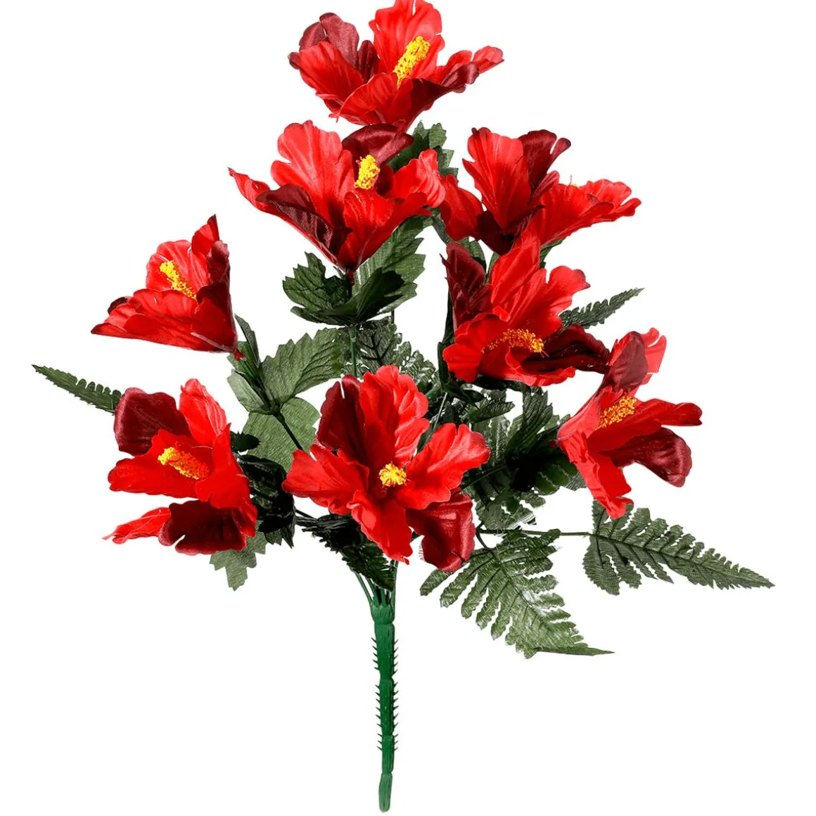 Ramo De Hibisco Artificial, 46 Cm, Rojo