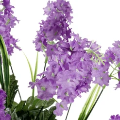 Ramo De Lilas Artificiales 12 Flores 48 Cm De Alto, 25 Cm Ø