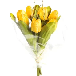 Ramo De Tulipanes Artificial Amarillo, 30 Cm