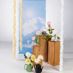 Ranúnculo Artificial Rosa, 105 Cm