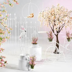 Árbol De Flores De Cerezo Artificial Blanco, 150 Cm