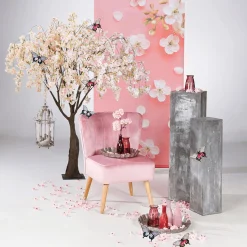 Árbol De Flores De Cerezo Artificial Blanco, 150 Cm
