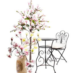 Árbol De Flores De Magnolia Artificial, 180 Cm