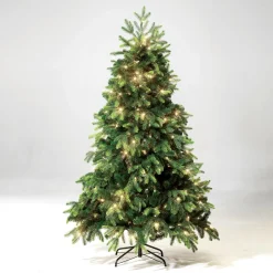 Árbol De Navidad Artificial Abeto Noble Con LED 210 Cm