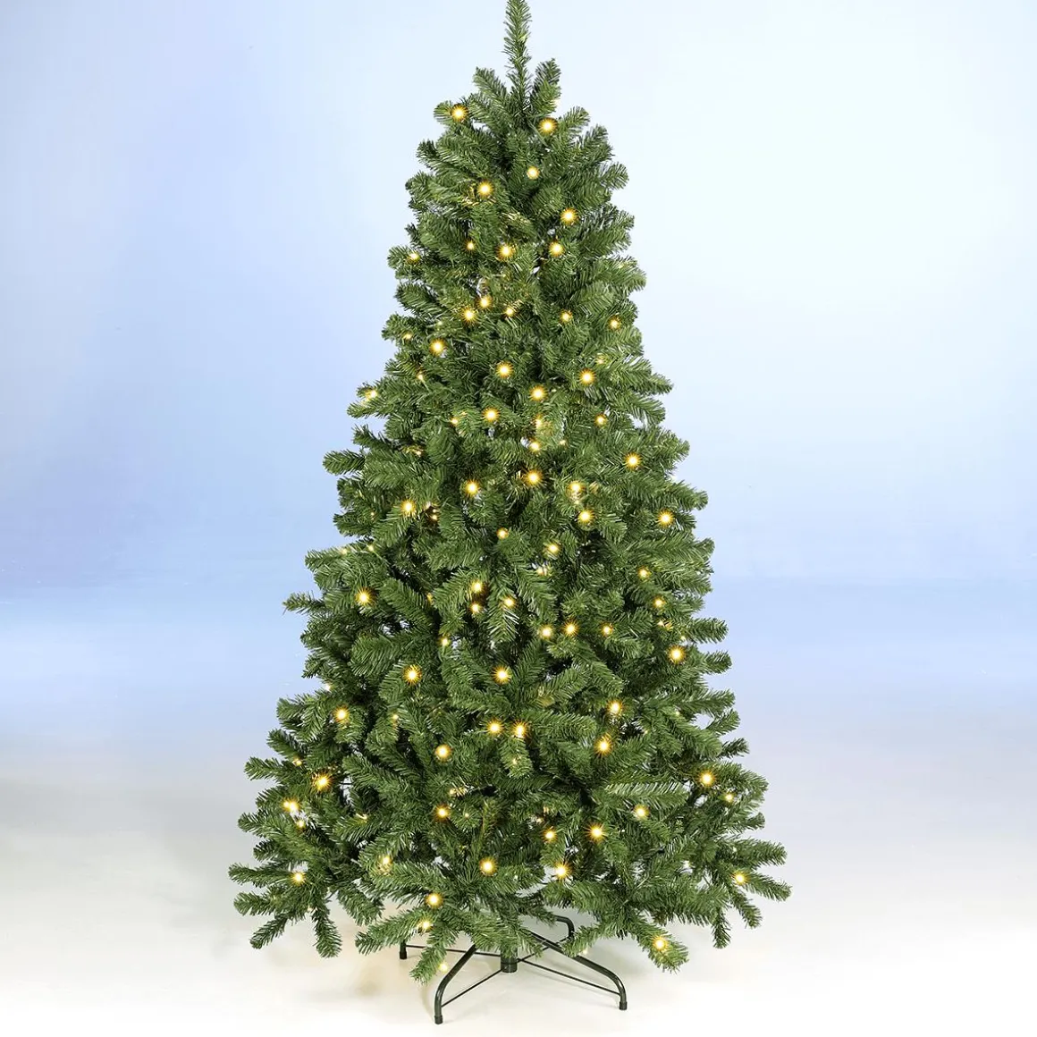Árbol De Navidad Artificial Abeto Plateado Con LED 180 Cm