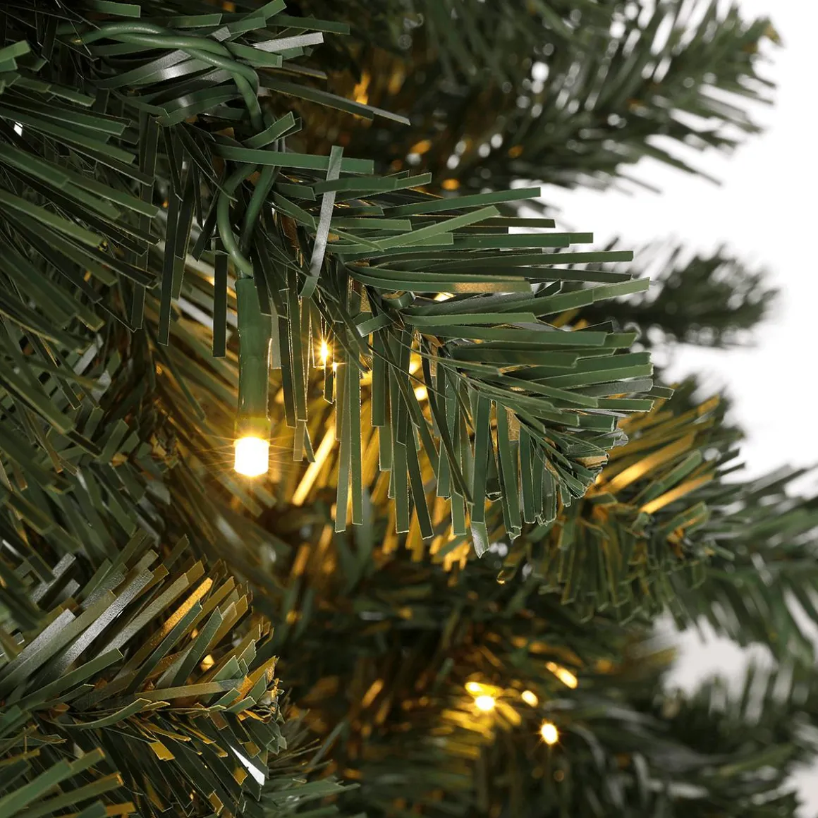 Árbol De Navidad Artificial Abeto Plateado Con LED 180 Cm