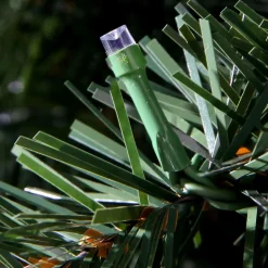 Árbol De Navidad Artificial Abeto Plateado Con LED 210 Cm