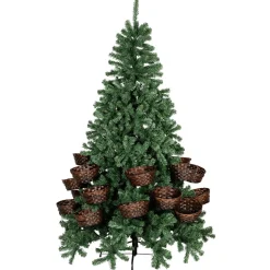 Árbol De Navidad Artificial Con 20 Cestas Para Regalos Y Mercancías 195 Cm