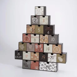 Árbol Del Calendario De Adviento 6 X 37 X 44 Cm Madera Y Papel